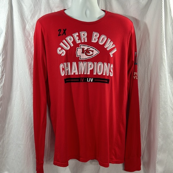 Kansas City NFL Super Bowl Champions IV - LIV long sleeve Tshirt - Picture 2 of 7
